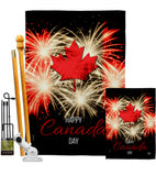 Firework Canada Day - Canada Provinces Flags of the World Vertical Impressions Decorative Flags HG192515 Made In USA