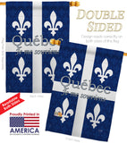 Quebec - Canada Provinces Flags of the World Vertical Impressions Decorative Flags HG108165 Made In USA