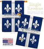 Quebec - Canada Provinces Flags of the World Vertical Impressions Decorative Flags HG108165 Made In USA