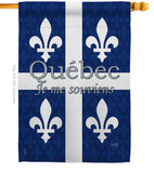 Quebec - Canada Provinces Flags of the World Vertical Impressions Decorative Flags HG108165 Made In USA