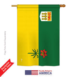 Saskatchewan - Canada Provinces Flags of the World Vertical Impressions Decorative Flags HG140943 Printed In USA