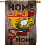 Canada Provinces New Brunswick Home Sweet Home - Canada Provinces Flags of the World Vertical Impressions Decorative Flags HG191175 Made In USA