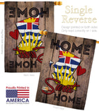 Canada Provinces British Columbia Home Sweet Home - Canada Provinces Flags of the World Vertical Impressions Decorative Flags HG191178 Made In USA