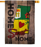 Canada Provinces Saskatchewan Home Sweet Home - Canada Provinces Flags of the World Vertical Impressions Decorative Flags HG191184 Made In USA