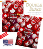 Happy Canada Day - Canada Provinces Flags of the World Vertical Impressions Decorative Flags HG192279 Made In USA