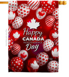 Happy Canada Day - Canada Provinces Flags of the World Vertical Impressions Decorative Flags HG192279 Made In USA