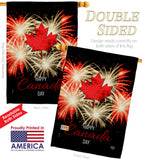 Firework Canada Day - Canada Provinces Flags of the World Vertical Impressions Decorative Flags HG192515 Made In USA