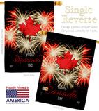 Firework Canada Day - Canada Provinces Flags of the World Vertical Impressions Decorative Flags HG192515 Made In USA