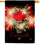 Firework Canada Day - Canada Provinces Flags of the World Vertical Impressions Decorative Flags HG192515 Made In USA
