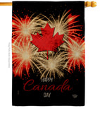 Firework Canada Day - Canada Provinces Flags of the World Vertical Impressions Decorative Flags HG192515 Made In USA