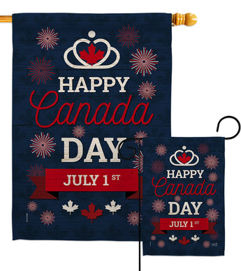 Canada Day July 1st - Canada Provinces Flags of the World Vertical Impressions Decorative Flags HG137291 Made In USA