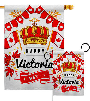 Victoria Day - Canada Provinces Flags of the World Vertical Impressions Decorative Flags HG137467 Made In USA