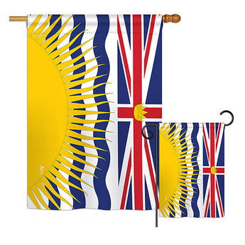 British Columbia - Canada Provinces Flags of the World Vertical Impressions Decorative Flags HG140933 Printed In USA