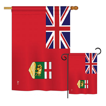 Manitoba - Canada Provinces Flags of the World Vertical Impressions Decorative Flags HG140934 Printed In USA