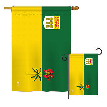 Saskatchewan - Canada Provinces Flags of the World Vertical Impressions Decorative Flags HG140943 Printed In USA
