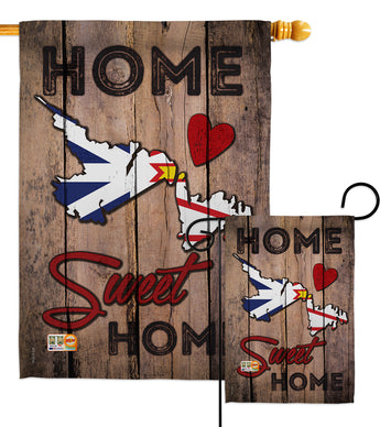 Canada Provinces Newfoundland and Labrador Home Sweet Home - Canada Provinces Flags of the World Vertical Impressions Decorative Flags HG191182 Made In USA