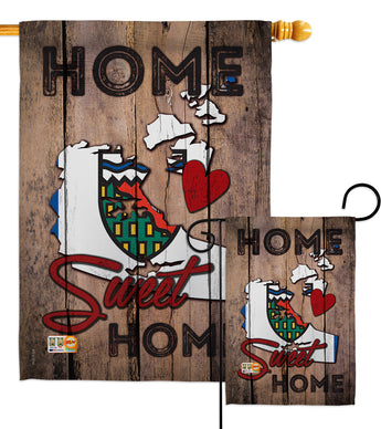 Canada Provinces Northwest Territories Home Sweet Home - Canada Provinces Flags of the World Vertical Impressions Decorative Flags HG191185 Made In USA