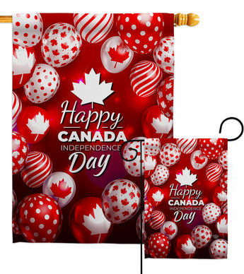 Happy Canada Day - Canada Provinces Flags of the World Vertical Impressions Decorative Flags HG192279 Made In USA