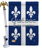 Quebec - Canada Provinces Flags of the World Vertical Impressions Decorative Flags HG108165 Made In USA