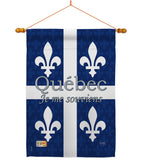 Quebec - Canada Provinces Flags of the World Vertical Impressions Decorative Flags HG108165 Made In USA