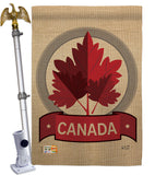 Happy Canada Day - Canada Provinces Flags of the World Vertical Impressions Decorative Flags HG137119 Made In USA