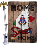 Canada Provinces Yukon Home Sweet Home - Canada Provinces Flags of the World Vertical Impressions Decorative Flags HG191171 Made In USA