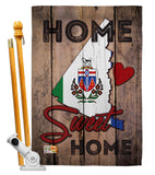 Canada Provinces Yukon Home Sweet Home - Canada Provinces Flags of the World Vertical Impressions Decorative Flags HG191171 Made In USA