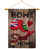 Canada Provinces Ontario Home Sweet Home - Canada Provinces Flags of the World Vertical Impressions Decorative Flags HG191172 Made In USA