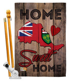 Canada Provinces Ontario Home Sweet Home - Canada Provinces Flags of the World Vertical Impressions Decorative Flags HG191172 Made In USA