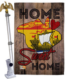 Canada Provinces New Brunswick Home Sweet Home - Canada Provinces Flags of the World Vertical Impressions Decorative Flags HG191175 Made In USA