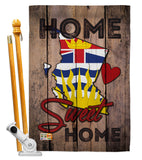 Canada Provinces British Columbia Home Sweet Home - Canada Provinces Flags of the World Vertical Impressions Decorative Flags HG191178 Made In USA