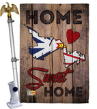 Canada Provinces Newfoundland and Labrador Home Sweet Home - Canada Provinces Flags of the World Vertical Impressions Decorative Flags HG191182 Made In USA