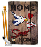 Canada Provinces Newfoundland and Labrador Home Sweet Home - Canada Provinces Flags of the World Vertical Impressions Decorative Flags HG191182 Made In USA