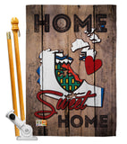 Canada Provinces Northwest Territories Home Sweet Home - Canada Provinces Flags of the World Vertical Impressions Decorative Flags HG191185 Made In USA