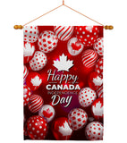 Happy Canada Day - Canada Provinces Flags of the World Vertical Impressions Decorative Flags HG192279 Made In USA