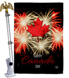 Firework Canada Day - Canada Provinces Flags of the World Vertical Impressions Decorative Flags HG192515 Made In USA