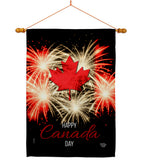 Firework Canada Day - Canada Provinces Flags of the World Vertical Impressions Decorative Flags HG192515 Made In USA