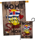 Canada Provinces British Columbia Home Sweet Home - Canada Provinces Flags of the World Vertical Impressions Decorative Flags HG191178 Made In USA