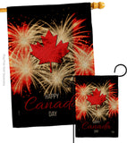 Firework Canada Day - Canada Provinces Flags of the World Vertical Impressions Decorative Flags HG192515 Made In USA