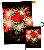 Firework Canada Day - Canada Provinces Flags of the World Vertical Impressions Decorative Flags HG192515 Made In USA