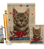 Patriotic Bengal - Pets Nature Vertical Impressions Decorative Flags HG120116 Made In USA