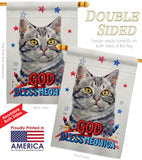 Patriotic Red American Short Hair - Pets Nature Vertical Impressions Decorative Flags HG120110 Made In USA