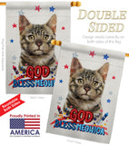 Patriotic Bengal - Pets Nature Vertical Impressions Decorative Flags HG120116 Made In USA