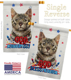 Patriotic Bengal - Pets Nature Vertical Impressions Decorative Flags HG120116 Made In USA