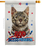 Patriotic Bengal - Pets Nature Vertical Impressions Decorative Flags HG120116 Made In USA