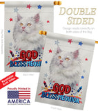 Patriotic German Long Hair - Pets Nature Vertical Impressions Decorative Flags HG120137 Made In USA