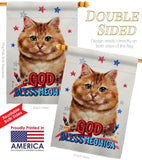 Patriotic Brown Dilute Calico - Pets Nature Vertical Impressions Decorative Flags HG120139 Made In USA