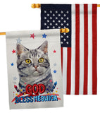 Patriotic Red American Short Hair - Pets Nature Vertical Impressions Decorative Flags HG120110 Made In USA