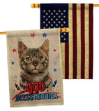 Patriotic Bengal - Pets Nature Vertical Impressions Decorative Flags HG120116 Made In USA