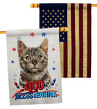 Patriotic Bengal - Pets Nature Vertical Impressions Decorative Flags HG120116 Made In USA